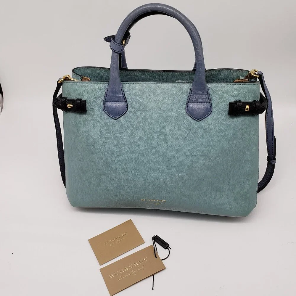 Authentic Burberry Banner Leather Satchel Bag 250-022026 - Picture 4 of 16
